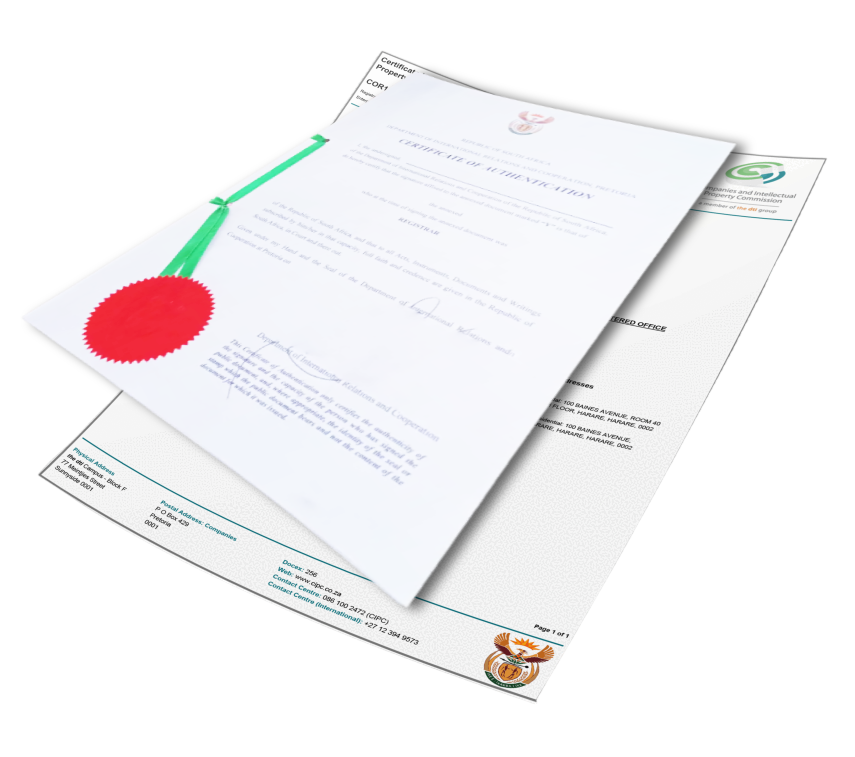 Certificate of Incorporation Apostille - South Africa-pretoria-sandton-capetown-durban