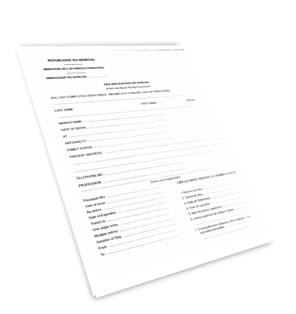 Senegal Visa Application Pretoria - Johannesburg-capetown-Durban