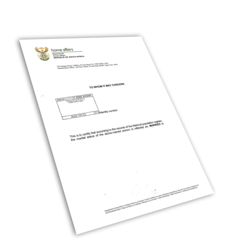 Letter of No Impediment Urgent DIRCO Apostille Service-pretoria-johannesburg-capetown-durban
