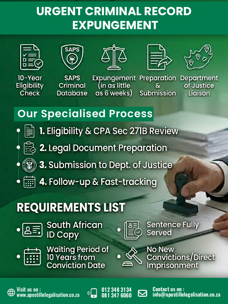 Urgent record expungement-pretoria-sandton-capetown-durban