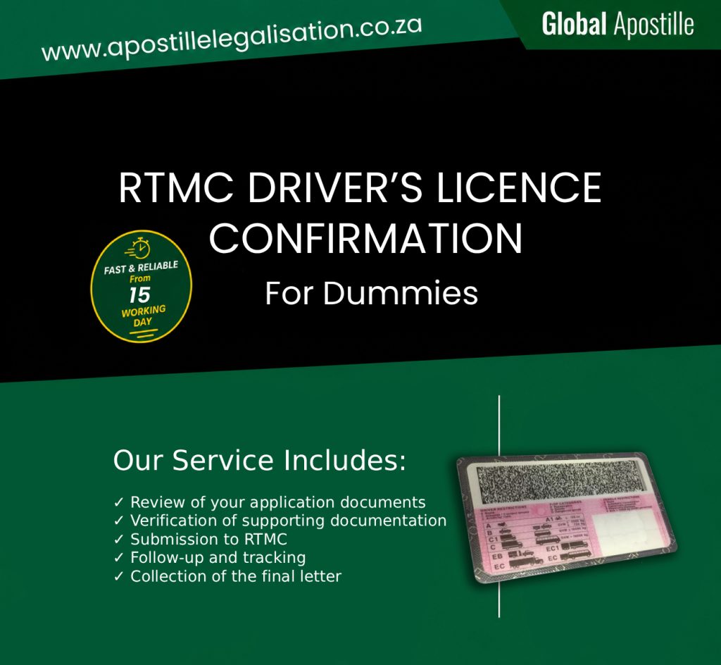RTMC Driver’s Licence Confirmation for Dummies-pretoria-sandton-capetown